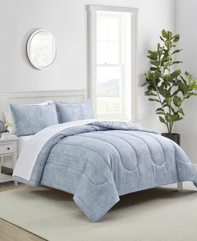 Sunham Leah Damask 3-pc. Comforter Sets In Blue