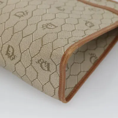 Pre-owned Dior Honeycomb Beige Canvas Clutch Bag ()