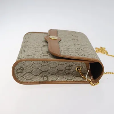 Pre-owned Dior Honeycomb Beige Canvas Shoulder Bag ()