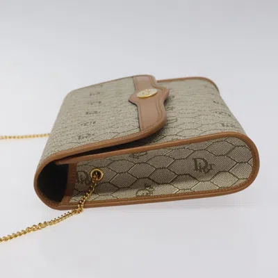 Pre-owned Dior Honeycomb Beige Canvas Shoulder Bag ()