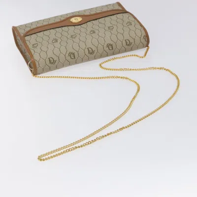 Pre-owned Dior Honeycomb Beige Canvas Shoulder Bag ()
