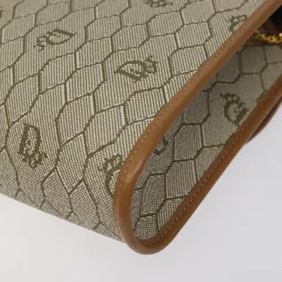 Pre-owned Dior Honeycomb Beige Canvas Shoulder Bag ()