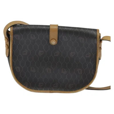 Pre-owned Dior Honeycomb Black Canvas Shoulder Bag ()