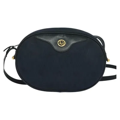 Pre-owned Dior Honeycomb Navy Canvas Shoulder Bag ()