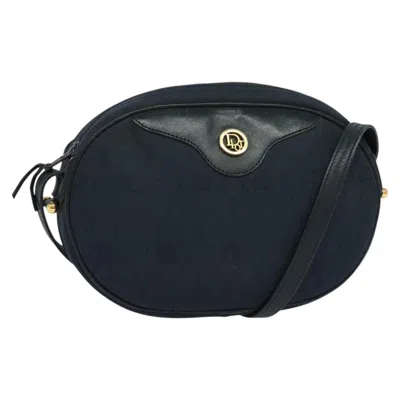 Pre-owned Dior Honeycomb Navy Canvas Shoulder Bag ()