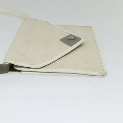 Pre-owned Dior Honeycomb White Canvas Shoulder Bag ()