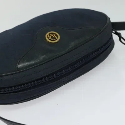 Pre-owned Dior Honeycomb Navy Canvas Shoulder Bag ()