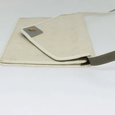 Pre-owned Dior Honeycomb White Canvas Shoulder Bag ()