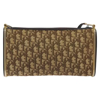 Pre-owned Dior Trotter Brown Canvas Shoulder Bag ()
