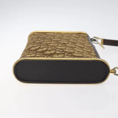 Pre-owned Dior Trotter Brown Canvas Shoulder Bag ()