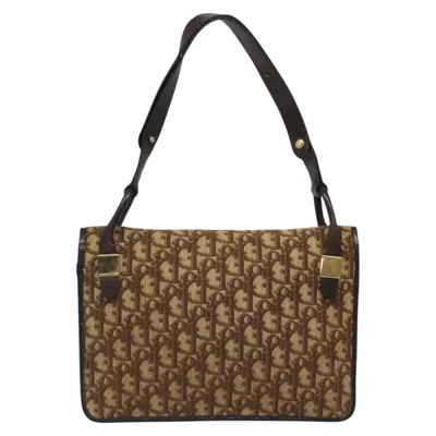 Pre-owned Dior Trotter Brown Canvas Shoulder Bag ()