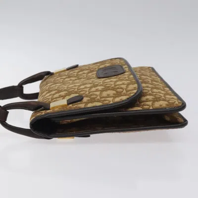 Pre-owned Dior Trotter Brown Canvas Shoulder Bag ()