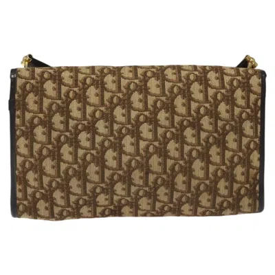 Pre-owned Dior Trotter Brown Canvas Shoulder Bag ()