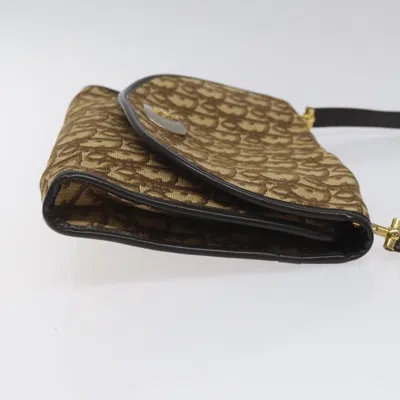 Pre-owned Dior Trotter Brown Canvas Shoulder Bag ()