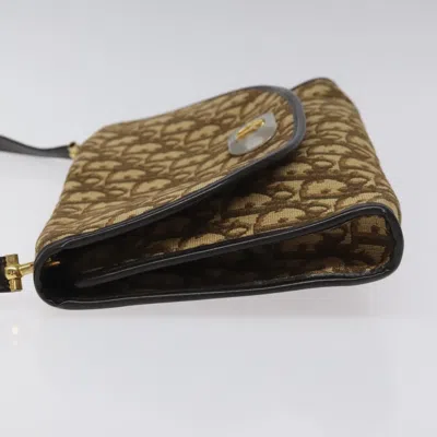 Pre-owned Dior Trotter Brown Canvas Shoulder Bag ()