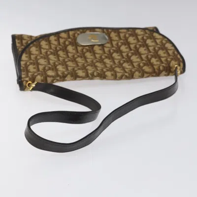 Pre-owned Dior Trotter Brown Canvas Shoulder Bag ()