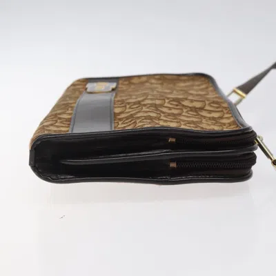 Pre-owned Dior Trotter Brown Canvas Shoulder Bag ()