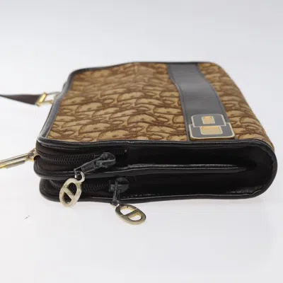 Pre-owned Dior Trotter Brown Canvas Shoulder Bag ()