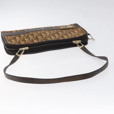 Pre-owned Dior Trotter Brown Canvas Shoulder Bag ()