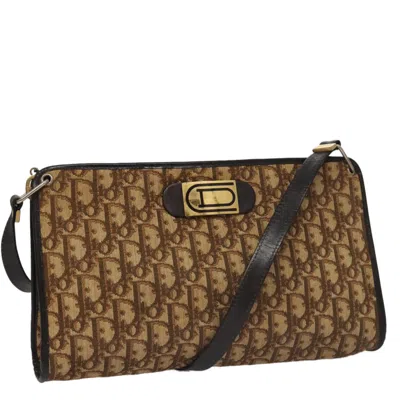 Pre-owned Dior Trotter Brown Canvas Shoulder Bag ()