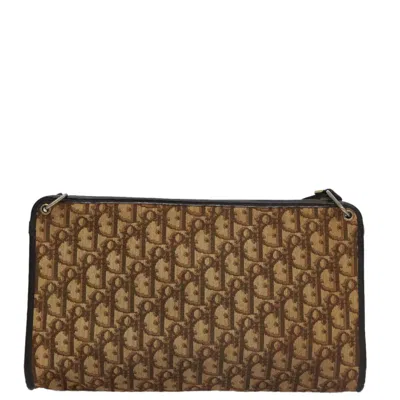 Pre-owned Dior Trotter Brown Canvas Shoulder Bag ()