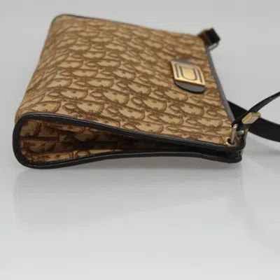 Pre-owned Dior Trotter Brown Canvas Shoulder Bag ()