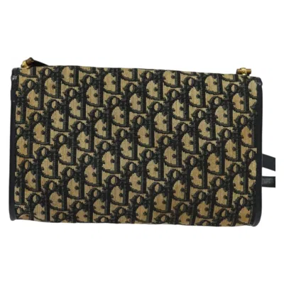 Pre-owned Dior Trotter Navy Canvas Shoulder Bag ()