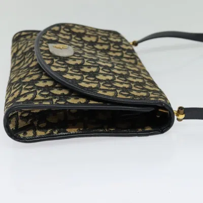 Pre-owned Dior Trotter Navy Canvas Shoulder Bag ()