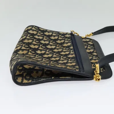 Pre-owned Dior Trotter Navy Canvas Shoulder Bag ()