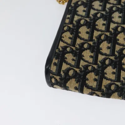 Pre-owned Dior Trotter Navy Canvas Shoulder Bag ()