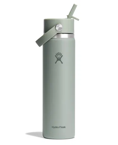 Hydro Flask 24 oz Wide Mouth With Flex Straw Cap In Green