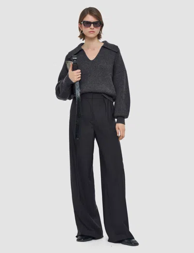 Joseph Alanel Light Wool Tailoring Trousers In Black