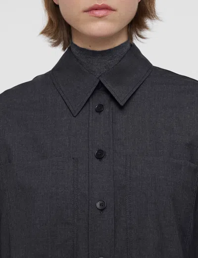 Joseph Herold Light Wool Tailoring Shirt In Brown