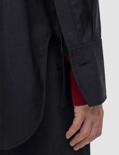 Joseph Herold Light Wool Tailoring Shirt In Brown