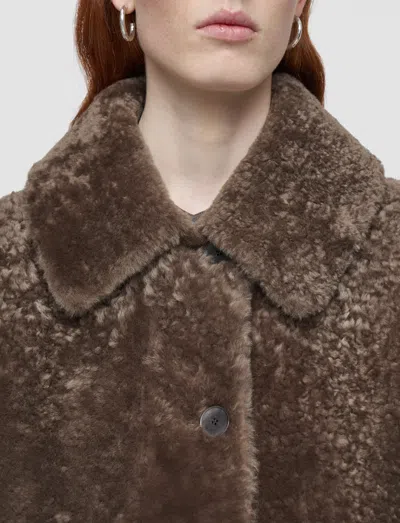 Joseph Molin Reversible Shearling Gilet In Brown