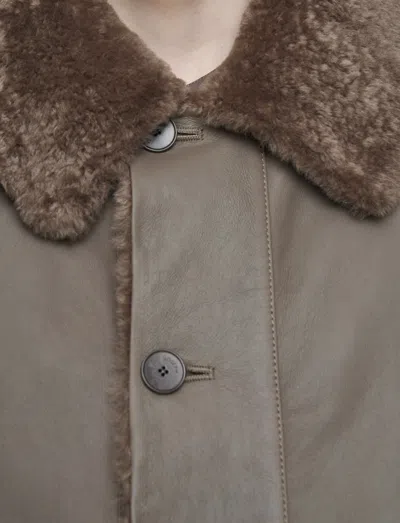 Joseph Molin Reversible Shearling Gilet In Brown