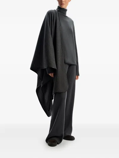 12 Storeez Turtleneck Merino-wool Sweater In Gray