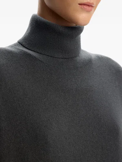 12 Storeez Turtleneck Merino-wool Sweater In Gray