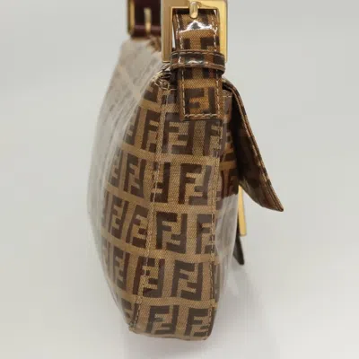 Pre-owned Fendi Baguette Brown Canvas Shoulder Bag ()