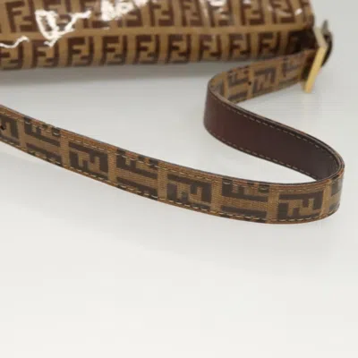 Pre-owned Fendi Baguette Brown Canvas Shoulder Bag ()