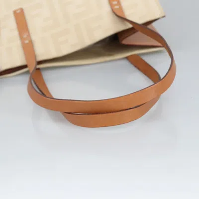 Pre-owned Fendi White Canvas Tote Bag ()