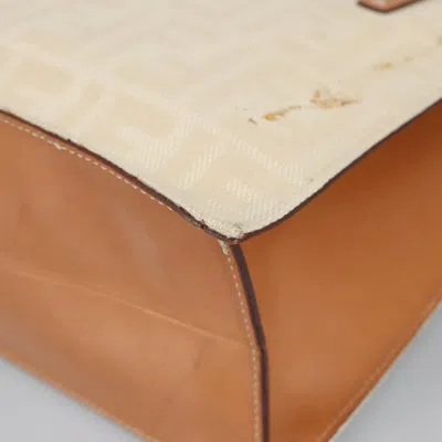 Pre-owned Fendi White Canvas Tote Bag ()