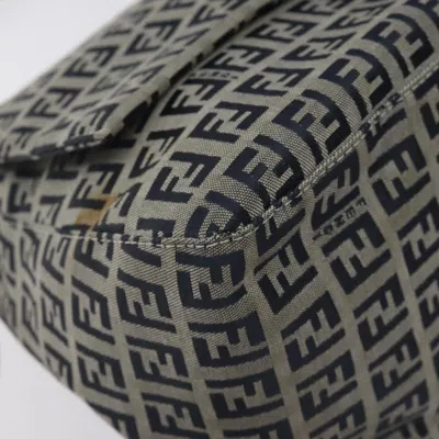 Pre-owned Fendi Zucchino Navy Canvas Shoulder Bag ()
