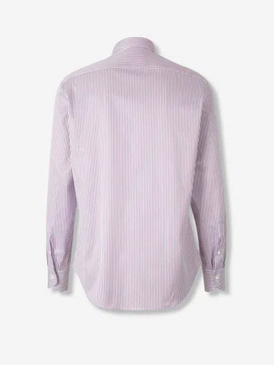 Canali Striped Pattern Shirt In Pattern