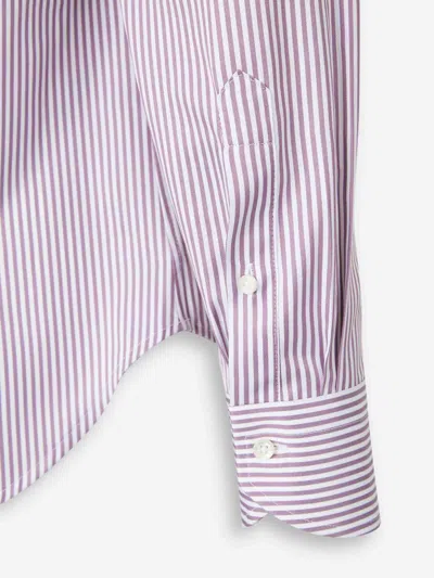 Canali Striped Pattern Shirt In Pattern