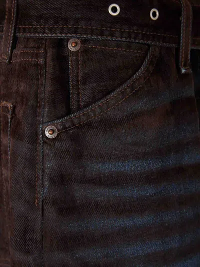 Acne Studios Belted Loose-leg Jeans In Black