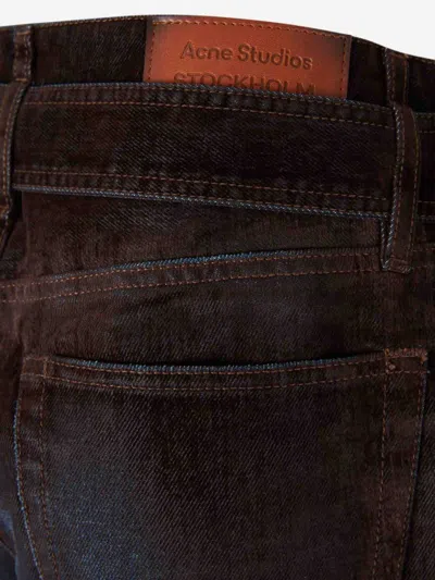 Acne Studios Belted Loose-leg Jeans In Black