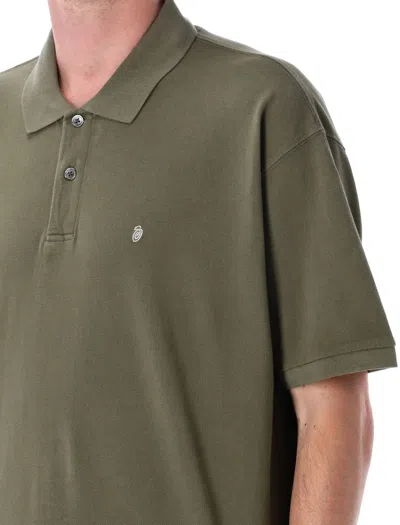 Stussy Classic Pique Polo Shirt In Green
