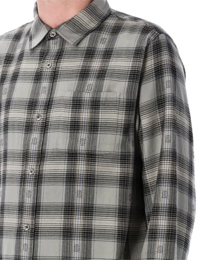 Stussy Ex Files Plaid Shirt In Gray