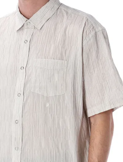 Stussy Wavy Stripe Shirt In Gray